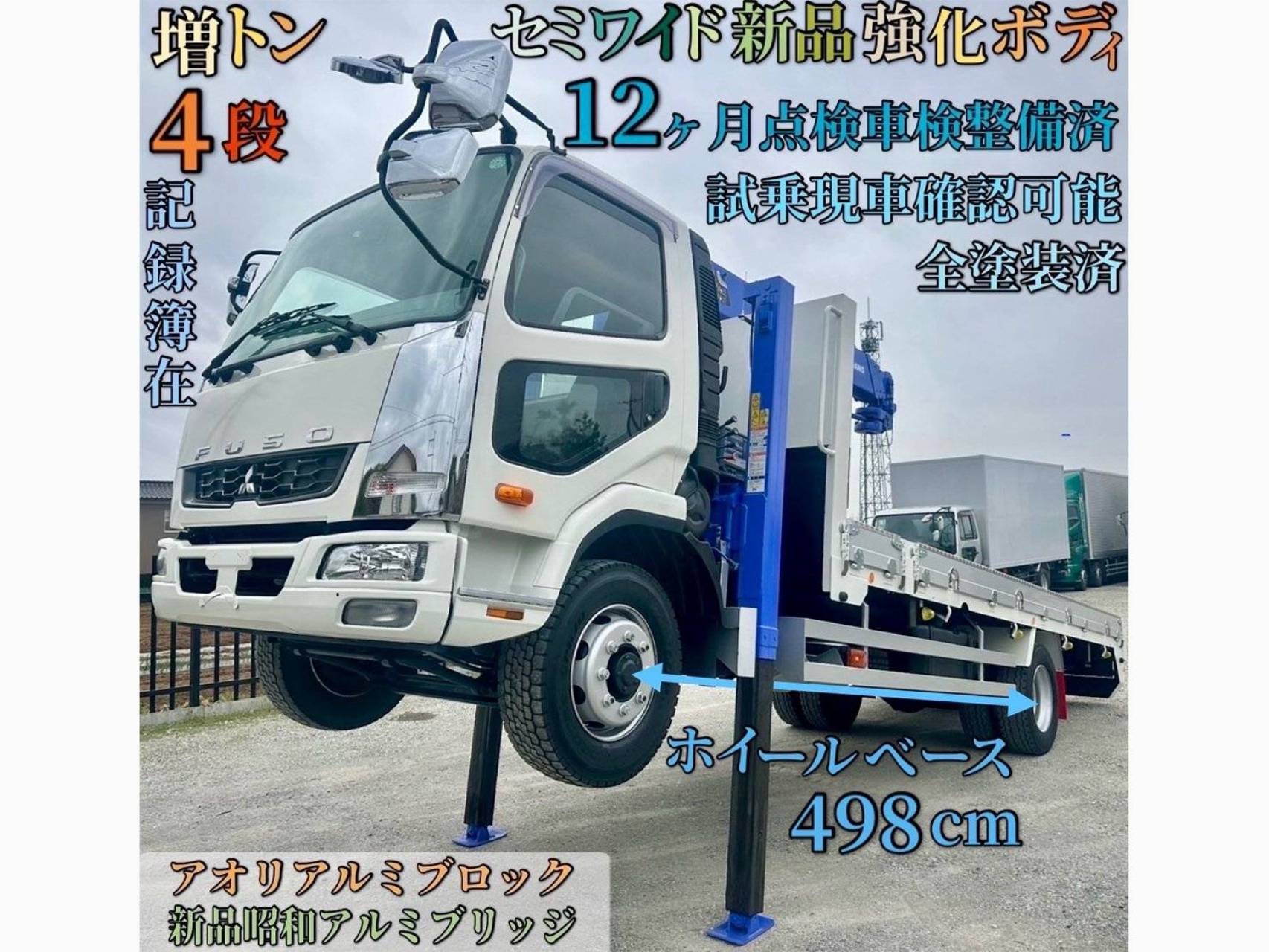 三菱 ファイター増トン標準キャブセルフクレーン４段